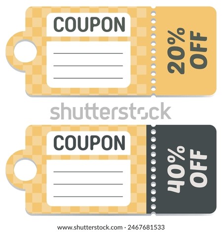 Discount coupon template vector image