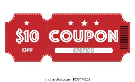 Discount Coupon ticket with Barcode