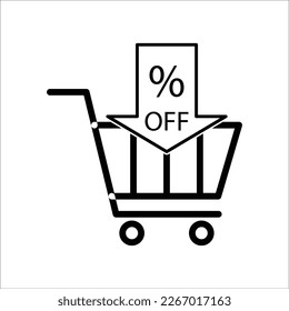 Rabatt - Coupon - Trolsymbol Vektordesign-Vorlage