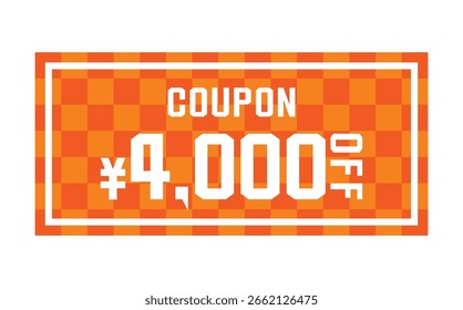 Discount coupon vector illustration in summer colors