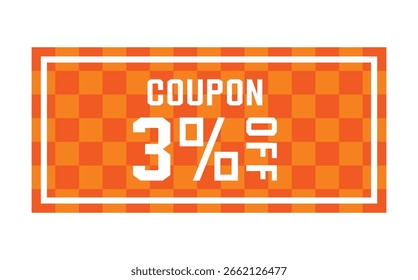 Discount coupon vector illustration in summer colors