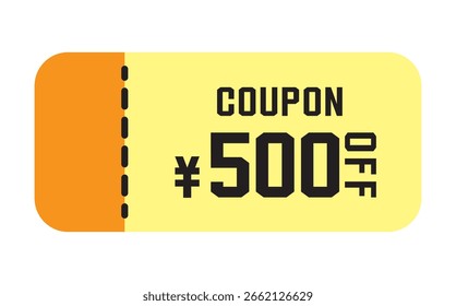 Discount coupon vector illustration in summer colors
