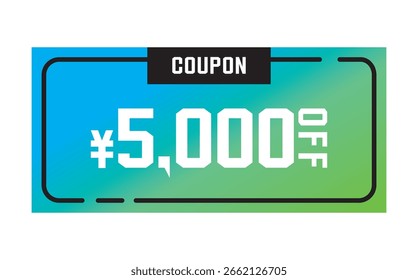Discount coupon vector illustration in summer colors
