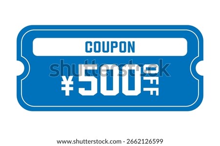 Discount coupon vector illustration in summer colors