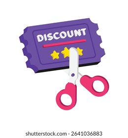 Discount Coupon Vector style icon. Eps 10 file