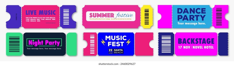 Discount coupon or voucher set wit barcode