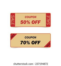 Discount coupons. Vintage Style. Vector illustration