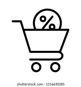 Discount cyber monday vector icon