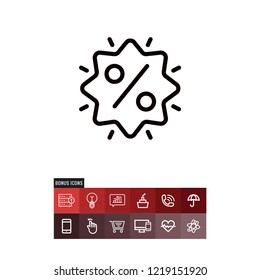 Discount cyber monday vector icon