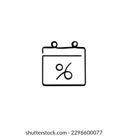 Discount Date Line Style Icon Design