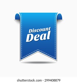 Discount Deal Blue Vector Icon Design