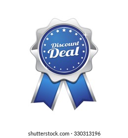 Discount Deal Blue Vector Icon Design