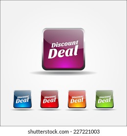 Discount Deal Colorful Vector Icon Design
