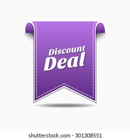 Discount Deal Violet Vector Icon Design