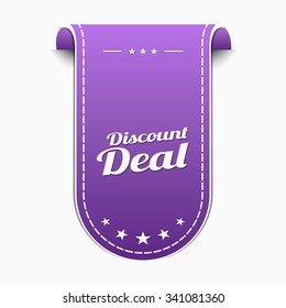 Discount Deal Violet Vector Icon Design