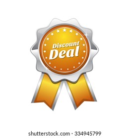 Discount Deal Yellow Vector Icon Design