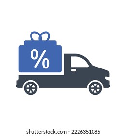 Rabatt-Lieferangebot-Symbol, Vektorgrafiken