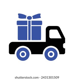 Icono de oferta de entrega de descuento, gráficos vectoriales