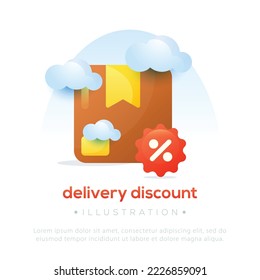 Paquete de entrega de descuento. Paquete de entrega de promoción