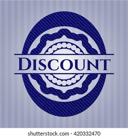 Discount with denim texture