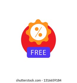 Discount, design icon. Element of color discount sign icon. Premium quality graphic design icon. Signs and symbols collection icon for websites, web design