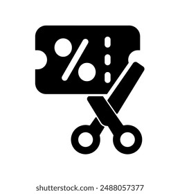 Discount design icon in trendy flat style isolated on white background.