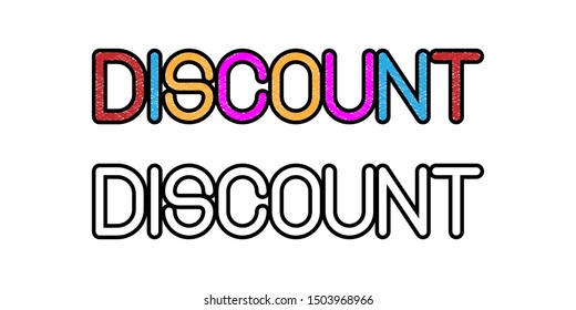 discount design vector with texture. black and white colors