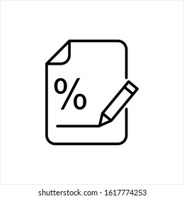 Discount doc icon vector illustration logo template for many purpose. Isolated on white background.