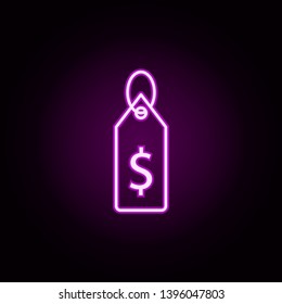 discount dollar neon icon. Elements of e-commerce set. Simple icon for websites, web design, mobile app, info graphics