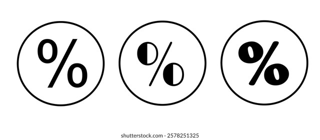 Discount E-commerce outline vector icon Illustrations