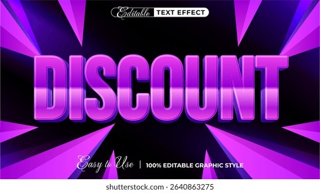 discount editable text effect, lettering typography font style