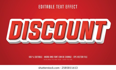 discount editable text effect,discount editable 3d text