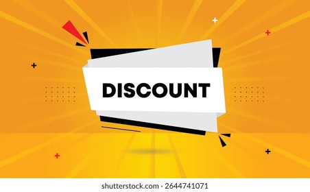 Icône de bannière de web modifiable à prix réduit badge Image vectorielle illustration conception en blanc formes noires avec orange jaune éléments d'affaires soleil brillant arrière-plan abstrait haute qualité template unique 4k