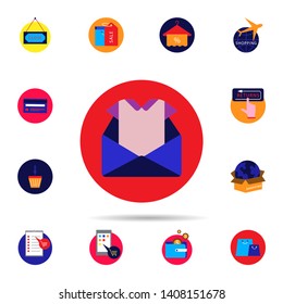 Discount, envelope icon. Universal set of discount for website design and development, app development
