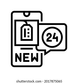 discount ephemeral line icon vector. discount ephemeral sign. isolated contour symbol black illustration