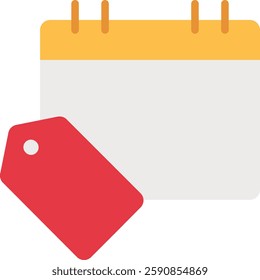 Discount Event flat Icon for Sales Promotion. Special offer symbol, limited-time discount, retail sale vector