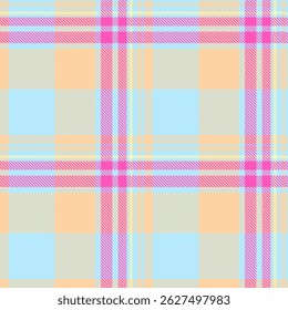 Discount fabric pattern background, hounds check seamless plaid. Sketch tartan textile vector texture in light and orange colors palette.