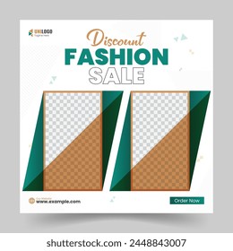 Discount Fashion Sale Social Media Post Template.