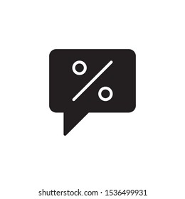 Discount filled flat style icon. Marketing, shopping and sale  icon for websites, web design, mobile app.