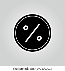 Discount filled flat style icon.