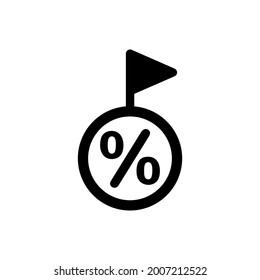 Discount flag icon. Vector EPS file.