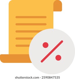 Discount flat Icon for Price Reductions. Sale tag illustration, percentage off symbol, promotional offer vector