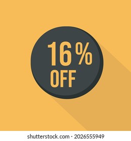 Discount, flat sales vector badges for labels, black friday stickers, banners, tags, web stickers, new offer. discount badge on yellow background.