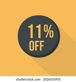Rabatt, flache Vektor-Etikettenschilder, schwarze Freitag-Aufkleber, Banner, Tags, Web-Aufkleber, neues Angebot. Discount-Badge auf gelbem Hintergrund.