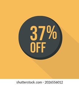 Discount, flat sales vector badges for labels, black friday stickers, banners, tags, web stickers, new offer. discount badge on yellow background.