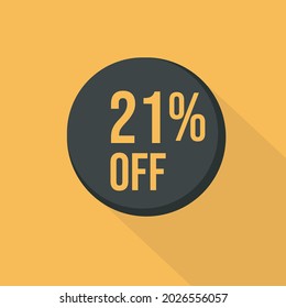 Discount, flat sales vector badges for labels, black friday stickers, banners, tags, web stickers, new offer. discount badge on yellow background.