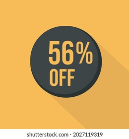 Discount, flat sales vector badges for labels, black friday stickers, banners, tags, web stickers, new offer. discount badge on yellow background.

