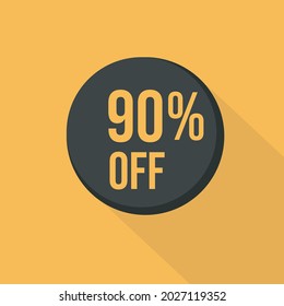 Discount, flat sales vector badges for labels, black friday stickers, banners, tags, web stickers, new offer. discount badge on yellow background.
