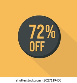 Discount, flat sales vector badges for labels, black friday stickers, banners, tags, web stickers, new offer. discount badge on yellow background.
