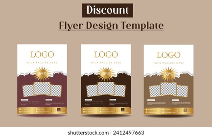 discount flyer design template, premium flyer design, variant of discount flyer design